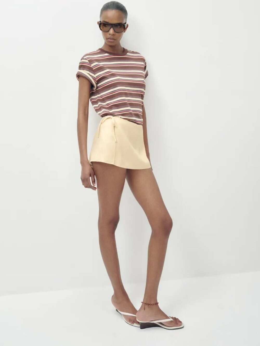 Reformation Laurel Linen Skort Ivory - Size 2